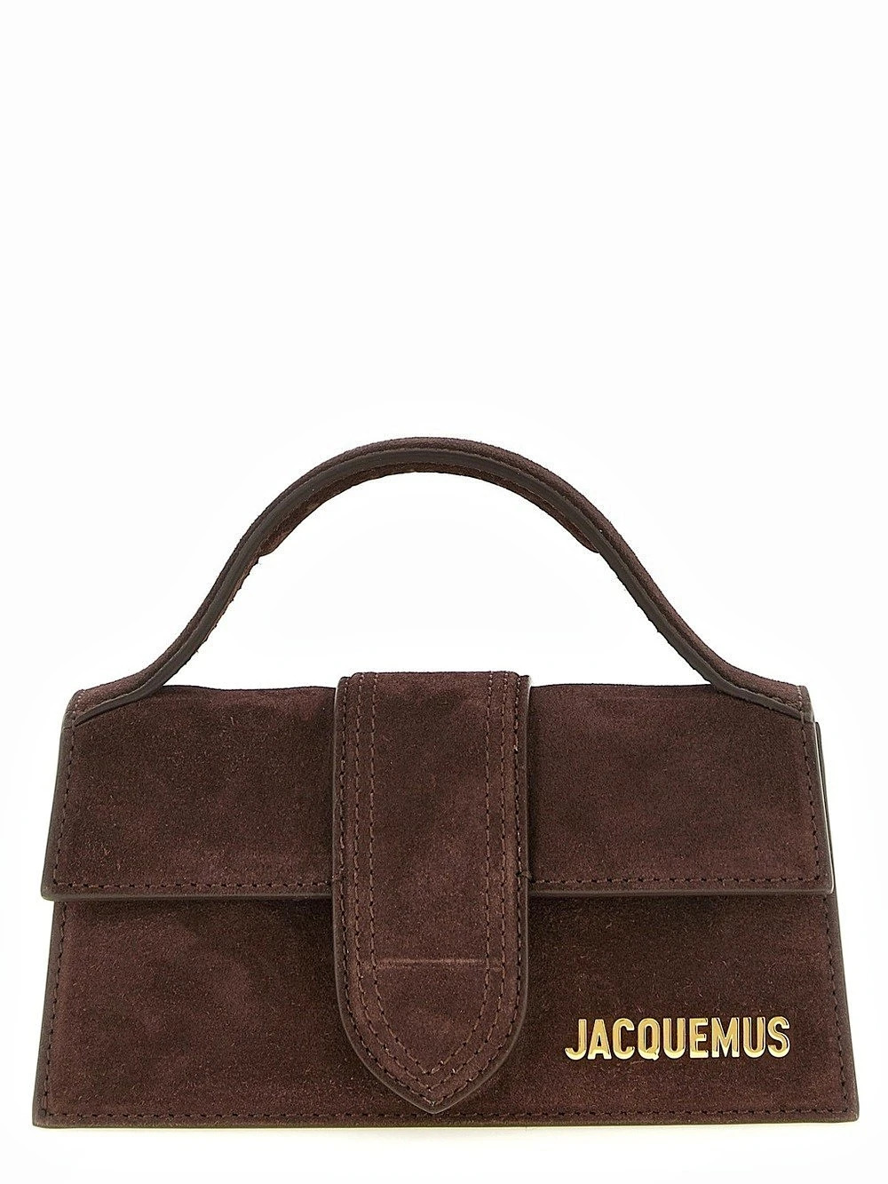 JACQUEMUS Le Bambino Handbag Suede Top-Handle Bag Brown Shoulder Ba